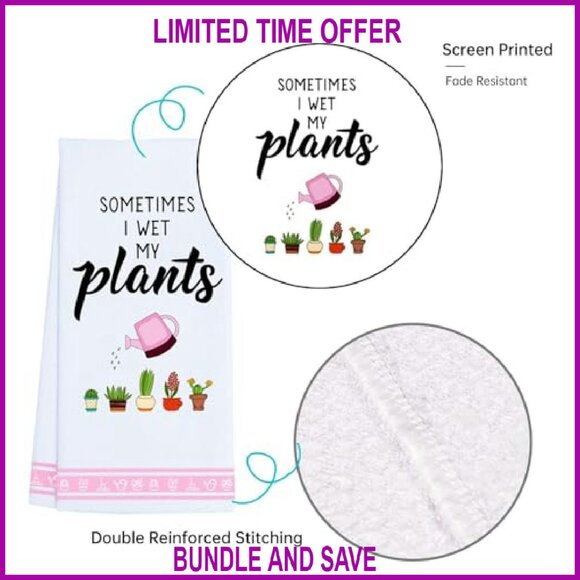 5-Piece Plant Lover Gift Set with Tote Bag, Tumbler, Socks, Towel & Pouch - Picture 7 of 8